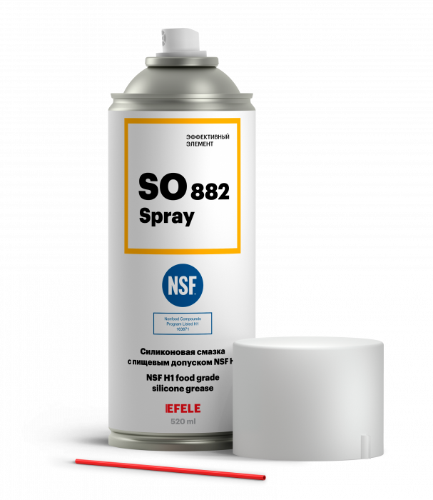 Многофункциональная силиконовая смазка EFELE SO-882 Spray с пищевым допуском